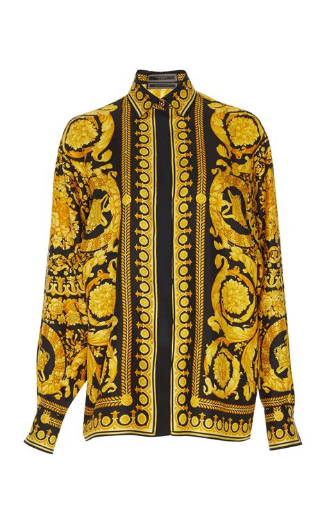 versace women's baroque shirt|Versace women's shirts.